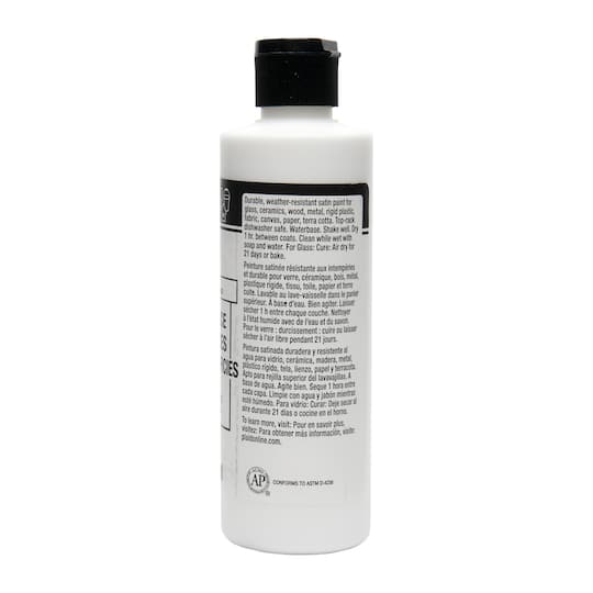 6 Pack: FolkArt® Titanium White Multi-Surface Satin Acrylic Paint, 8oz.